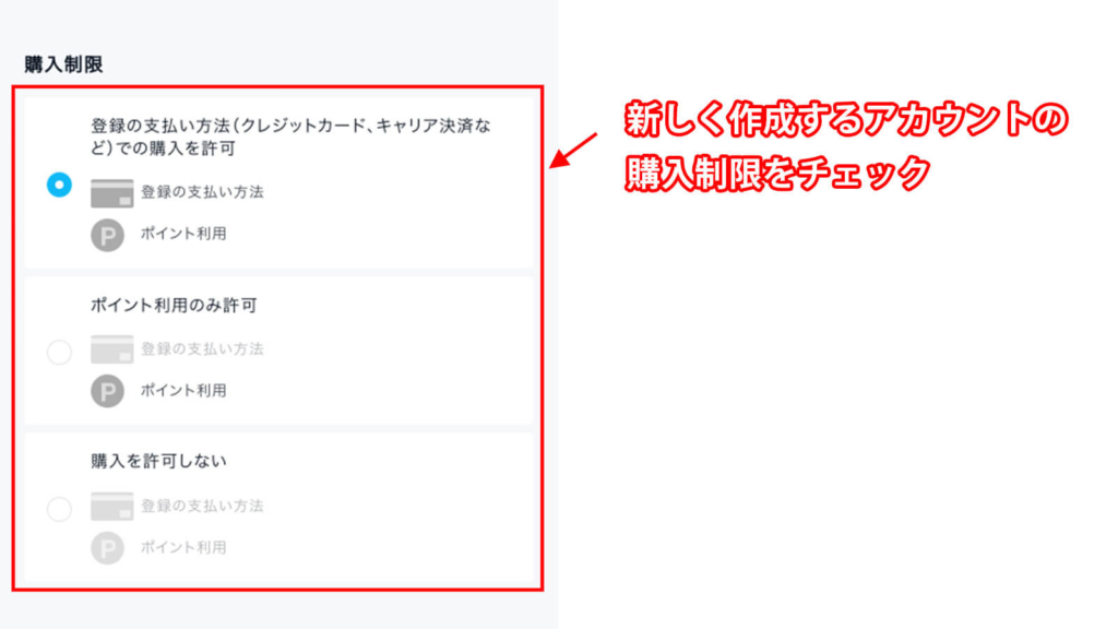 購入制限をチェック
